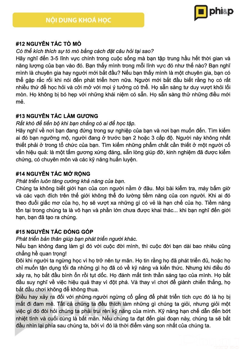 Chia sẻ 15 nguyên tắc phát triển bản thân - ảnh 4
