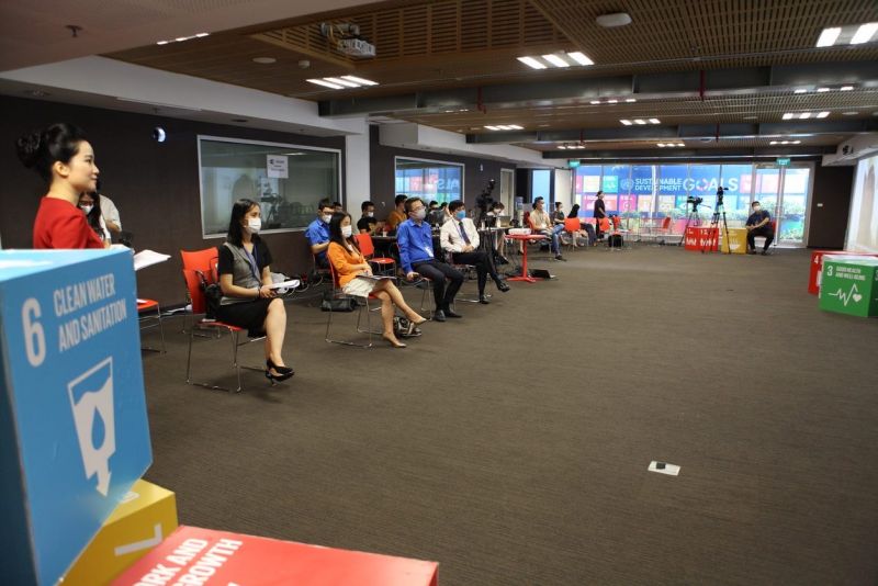 Hình ảnh lễ kỷ niệm tại điểm cầu Nhà Xanh Liên Hợp Quốc