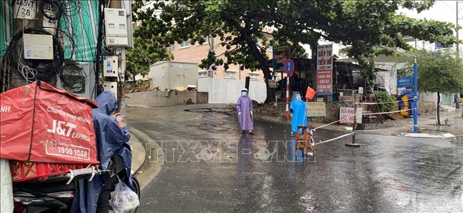 Ảnh minh họa: Chốt phòng dịch tự quản trên đường Nguyễn Hữu Cảnh (TP Vũng Tàu).