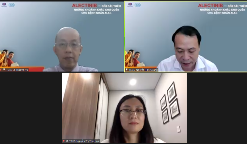 Các chuyên gia thảo luận trực tuyến về phương pháp điều trị ung thư phổi.