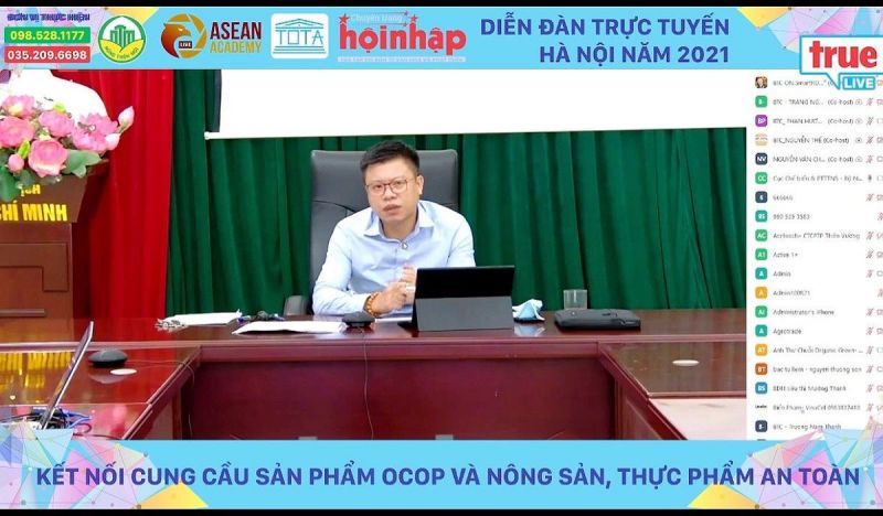 Diễn đàn trực tuyến Hà Nội 2021 - Kết nối cung cầu sản phẩm OCOP và Nông sản, thực phẩm an toàn - ảnh 2