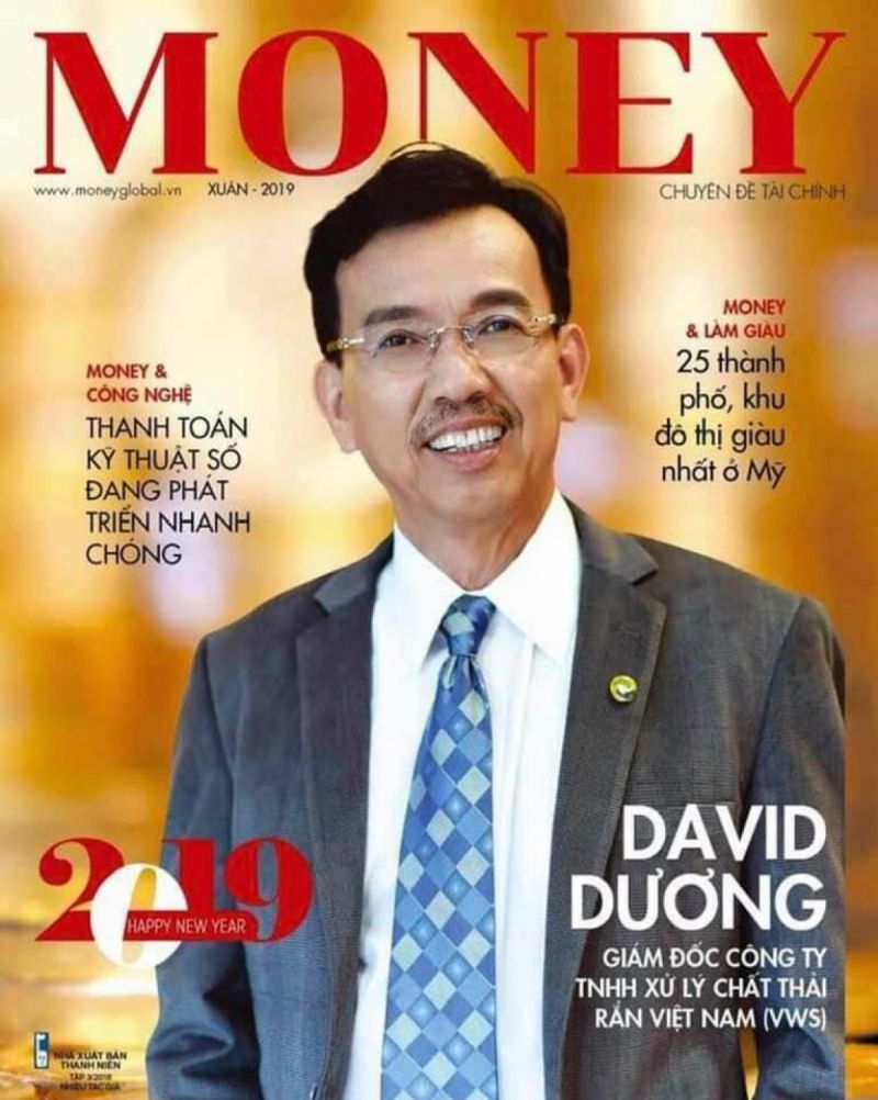 Ông David Dương trên một ấn phẩm báo chí