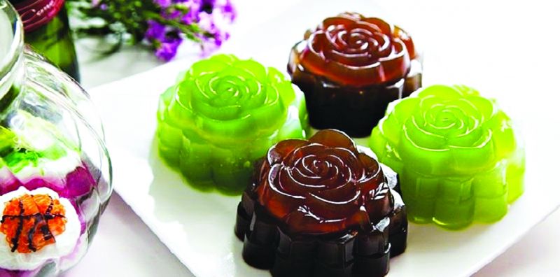 Lạ miệng với bánh trung thu rau câu nhân đậu xanh - ảnh 1