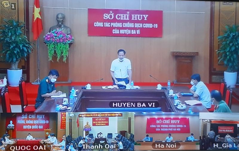 Huyện Ba Vì báo cáo tình hình tiêm vắc xin và lấy mẫu xét nghiệm