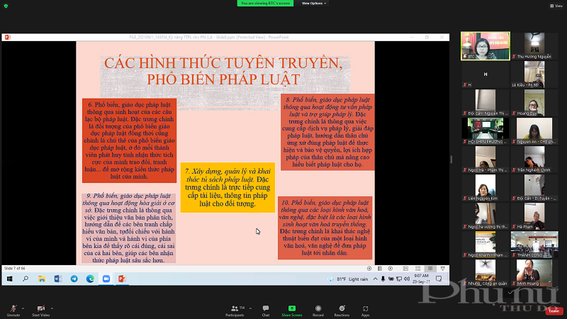 Hội LHPN quận Ba Đình: Tổ chức tập huấn công tác Hội Phụ nữ năm 2021 bằng hình thức trực tuyến - ảnh 2