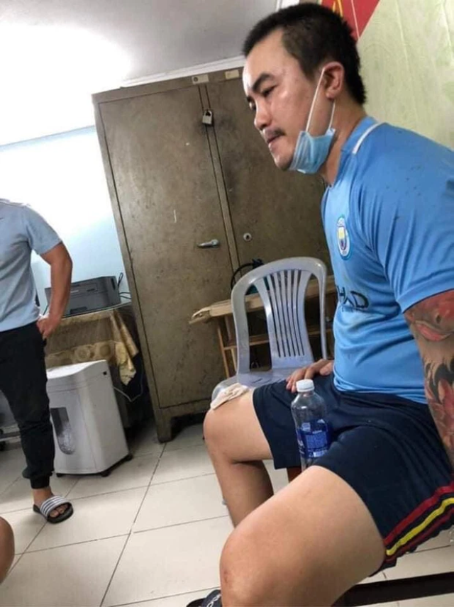 Nghi can Huy tại cơ quan công an.