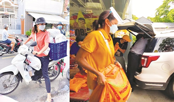 Hoa hậu H’Hen Niê làm shipper, bốc vác hỗ trợ người dân