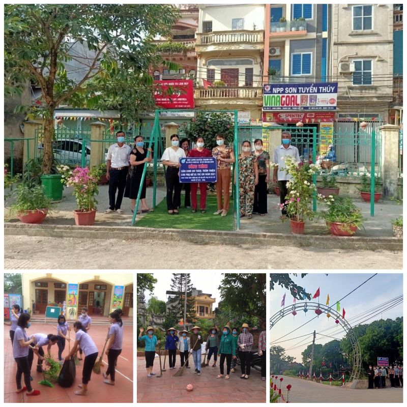 Công tác bảo vệ môi trường, góp phần xây dựng nông thôn mới cũng được coi trọng, làm đẹp thêm cảnh quan và diện mạo quê hương Thanh Oai