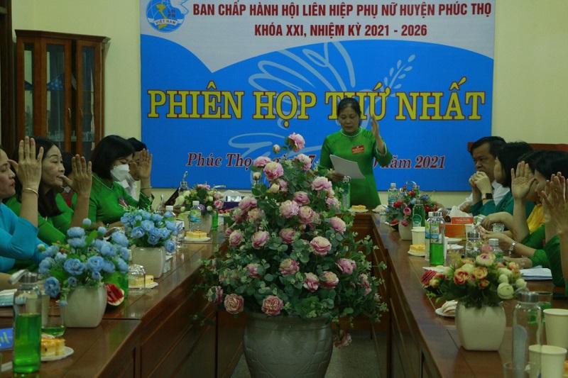 Phiên họp thứ Nhất của Ban Chấp hành Hội LHPN huyện Phúc Thọ nhiệm kỳ 2021 – 2026