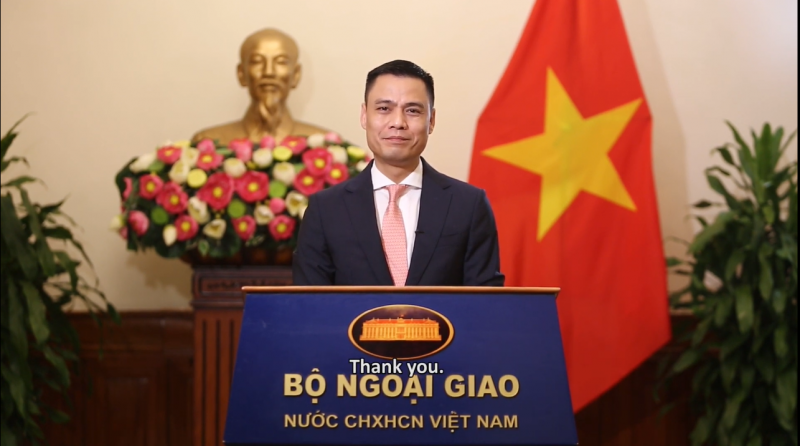 Thứ trưởng Bộ Ngoại giao Việt Nam Đặng Hoàng Giang phát biểu chào mừng Thứ trưởng Bộ Ngoại giao Việt Nam Đặng Hoàng Giang phát biểu chào mừng