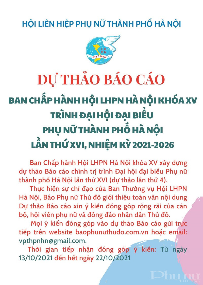 Lấy ý kiến đóng góp vào dự thảo Báo cáo chính trị trình Đại hội đại biểu phụ nữ thành phố Hà Nội lần thứ XVI - ảnh 1