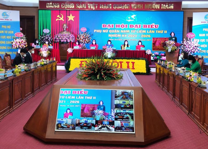 Đại hội Đại biểu Phụ nữ quận Nam Từ Liêm lần thứ II, nhiệm kỳ 2021-2026 được tổ chức bằng hình thức trực tiếp và trực tuyến tại 11 điểm cầu. Đại hội Đại biểu Phụ nữ quận Nam Từ Liêm lần thứ II, nhiệm kỳ 2021-2026 được tổ chức bằng hình thức trực tiếp và trực tuyến tại 11 điểm cầu.