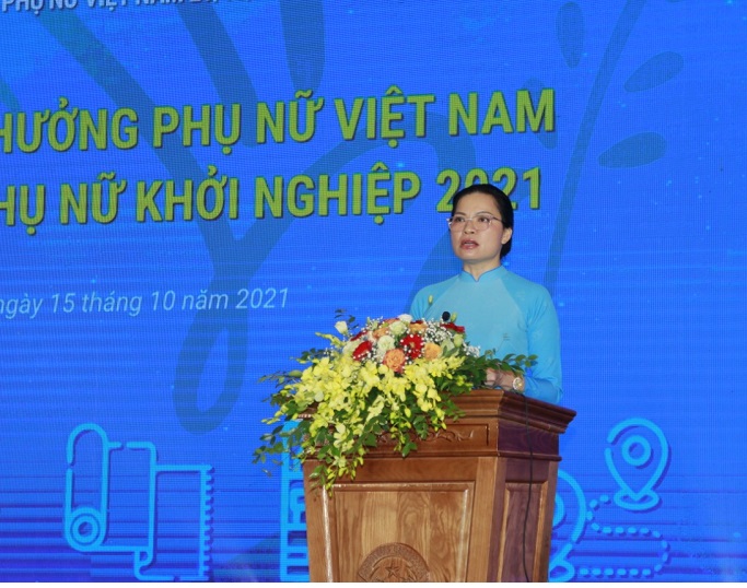 Chủ tịch Hội LHPN Việt Nam Hà Thị Nga phát biểu tại Lễ trao Giải thưởng Phụ nữ Việt Nam năm 2021 Chủ tịch Hội LHPN Việt Nam Hà Thị Nga phát biểu tại Lễ trao Giải thưởng Phụ nữ Việt Nam năm 2021
