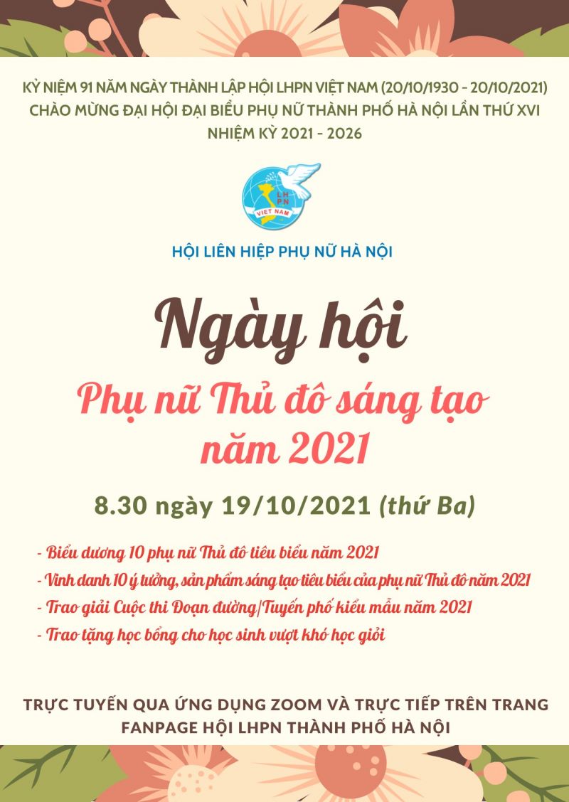 Trực tiếp: Ngày hội Phụ nữ Thủ đô sáng tạo năm 2021 - ảnh 1