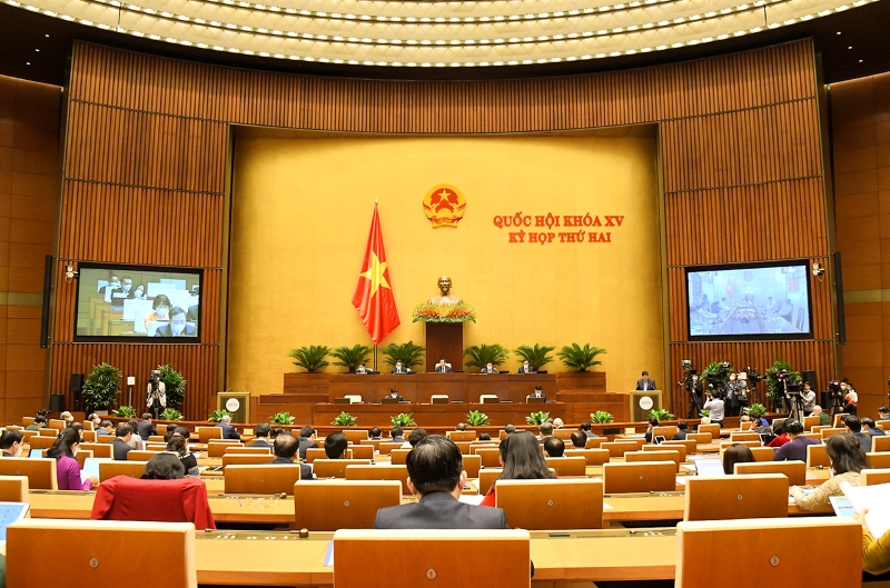 Quang cảnh phiên khai mạc kỳ họp thứ 2, Quốc hội khóa XV. (Ảnh: QH)