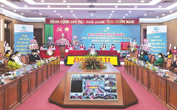 Đại hội đại biểu quận Nam Từ Liêm tổ chức bằng hình thức trực tiếp và trực tuyến đảm bảo đầy đủ các nội dung mà chương trình Đại hội đề ra Đại hội đại biểu quận Nam Từ Liêm tổ chức bằng hình thức trực tiếp và trực tuyến đảm bảo đầy đủ các nội dung mà chương trình Đại hội đề ra