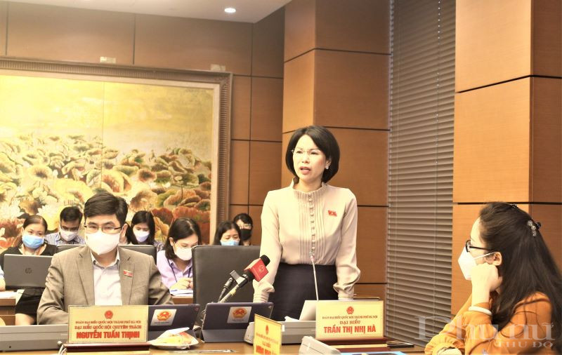 Đại biểu Trần Thị Nhị Hà nêu ý kiến về công tác phòng dịch của Hà Nội. Đại biểu Trần Thị Nhị Hà nêu ý kiến về công tác phòng dịch của Hà Nội.