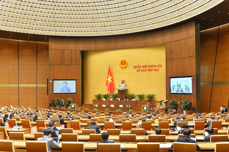 Toàn cảnh phiên họp trực tuyến kỳ họp thứ 2, Quốc hội khóa XV chiều 29/10.
