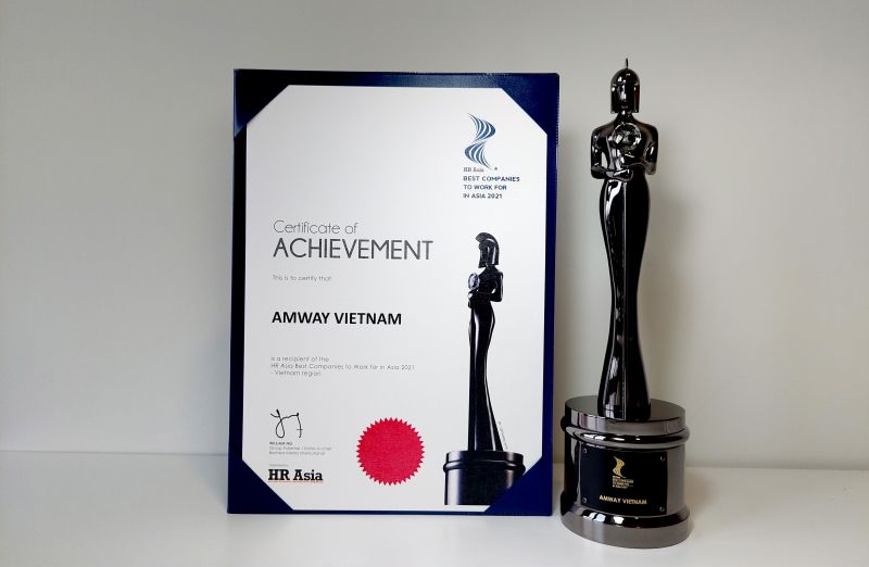 Amway vinh dự là công ty bán hàng trực tiếp duy nhất tại Việt Nam lần thứ 2 nhận giải thưởng HR Asia Award