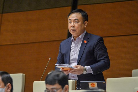 Đại biểu Nguyễn C&ocirc;ng Long - Đo&agrave;n ĐBQH tỉnh Đồng Nai thảo luận tại nghị trường.