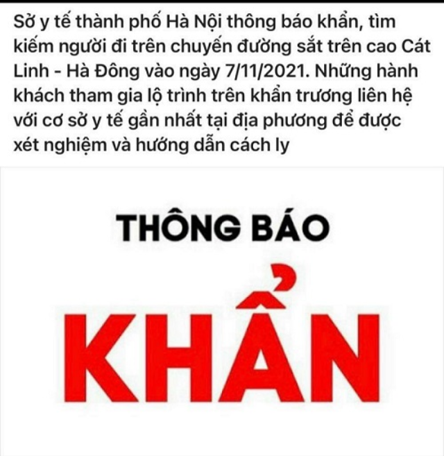 Thông tin tìm người lan truyền trên mạng xã hội là không chính xác.