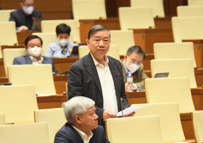 Bộ trưởng Bộ Công an Tô Lâm. Bộ trưởng Bộ Công an Tô Lâm.