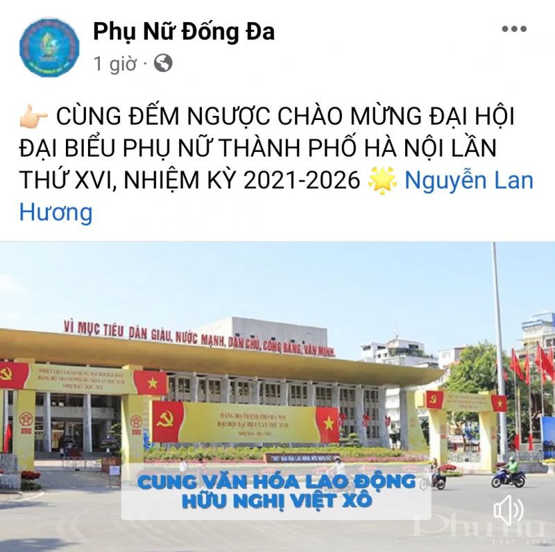 Trên fanpage của Hội LHPN các quận huyện đã tích cực đưa các thông tin liên quan đến đại hội để tuyên truyền sâu rộng tới cán bộ hội viên phụ nữ trên địa bàn