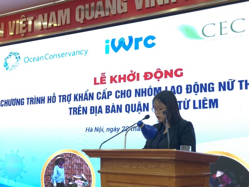 Bà Đoàn Vũ Thảo Ly phát biểu tại lễ khởi động Bà Đoàn Vũ Thảo Ly phát biểu tại lễ khởi động
