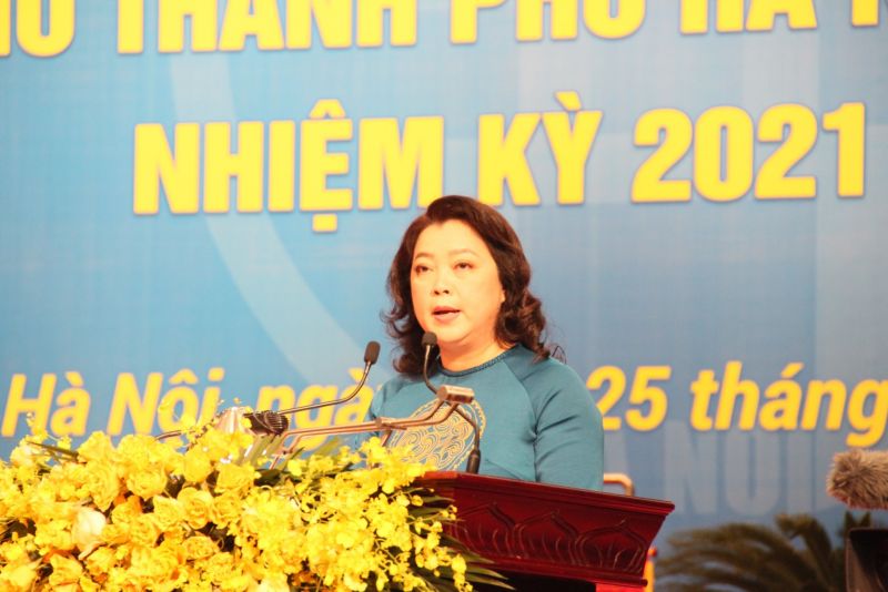 Phó Chủ tịch Thường trực Hội LHPN TP nhấn mạnh tại Đại hội