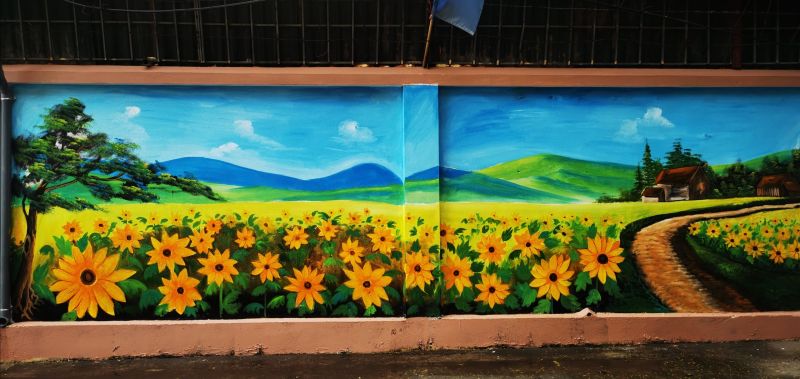 Những đường hoa rực rỡ sắc màu...