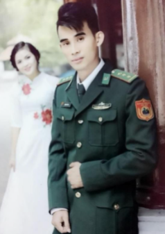 Vợ chồng người lính Dương Quốc Anh và chị Đỗ Thị Thúy