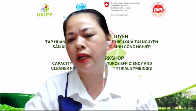 Bà Nguyễn Thị Truyền - Giám đốc Trung tâm Tư vấn và Dịch vụ Tài nguyên và Môi trường phát biểu tại Hội thảo trực tuyến Bà Nguyễn Thị Truyền - Giám đốc Trung tâm Tư vấn và Dịch vụ Tài nguyên và Môi trường phát biểu tại Hội thảo trực tuyến