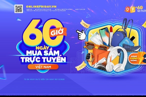 "60 giờ mua sắm trực tuyến Việt Nam" năm 2021 đã bắt đầu từ 0 giờ ngày 3/12/2021 - ảnh 1