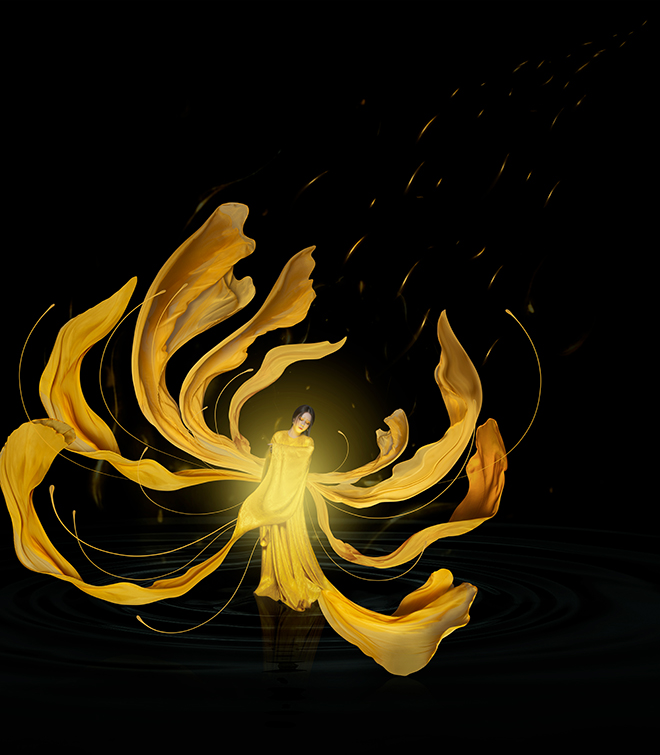 Vẻ đẹp tĩnh lặng mà rực rỡ trong bộ ảnh mộng mị của ca sĩ Hoa Trần - ảnh 4