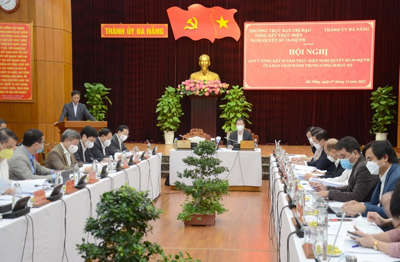 Quang cảnh tại buổi làm việc của Thường trực Ban Chỉ đạo Tổng kết 10 năm thực hiện Nghị quyết số 19-NQ/TW với các tỉnh, thành miền Trung. Quang cảnh tại buổi làm việc của Thường trực Ban Chỉ đạo Tổng kết 10 năm thực hiện Nghị quyết số 19-NQ/TW với các tỉnh, thành miền Trung.