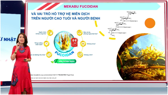 ThS.BS CKII. Nguyễn Viết Quỳnh Thư trình bày về vai trò Fucoidan trong việc hỗ trợ hệ miễn dịch trên người cao tuổi và người bệnh.