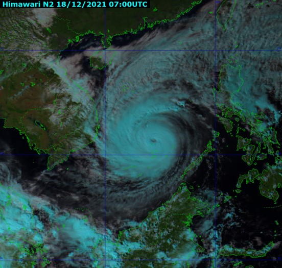 Ảnh mây vệ tinh thời điểm vùng tâm bão số 9 ảnh hưởng tới Song Tử Tây Ảnh mây vệ tinh thời điểm vùng tâm bão số 9 ảnh hưởng tới Song Tử Tây