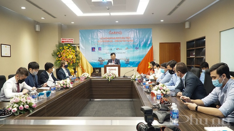 Tổng giám đốc Cửu Long JOC Nguyễn Văn Quế phát biểu tại điểm cầu TP.HCM.