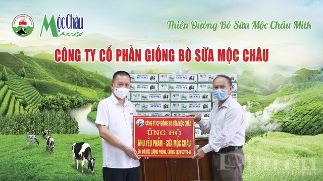 Mộc Châu Milk hỗ trợ hơn 50.000 sản phẩm sữa cho lực lượng tuyến đầu và người dân nơi tâm dịch Covid-19.