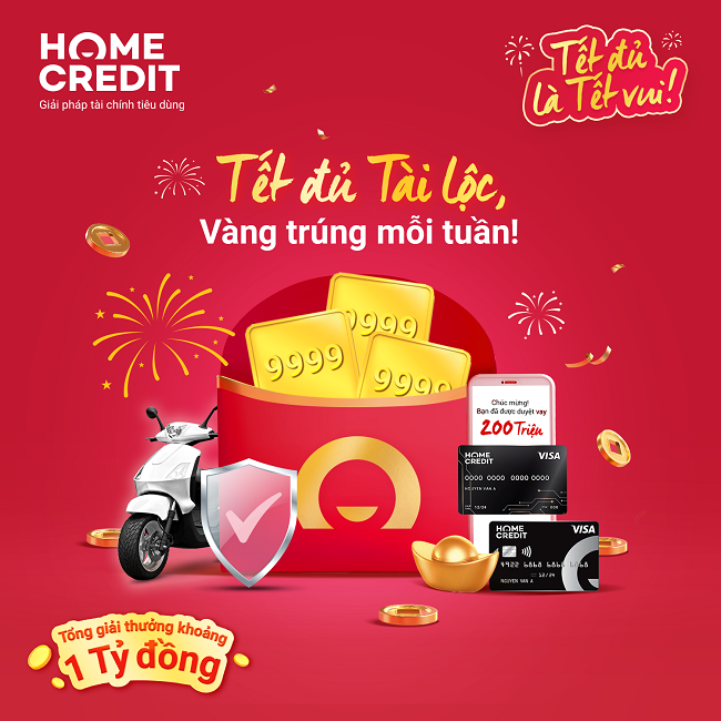 Home Credit triển khai chương trình “Tết đủ Tài Lộc, Vàng trúng mỗi tuần” - ảnh 1