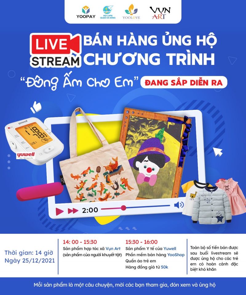 Hội LHPN Hà Đông phối hợp livestream bán hàng ủng hộ người khuyết tật - ảnh 1