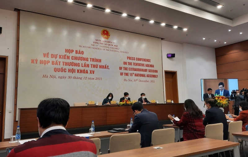 Quang cảnh buổi họp báo.