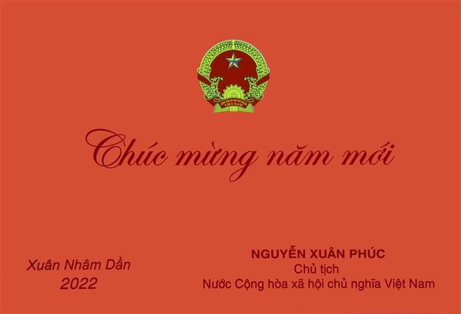Thiếp chúc mừng năm mới. (Ảnh: TTXVN phát)
