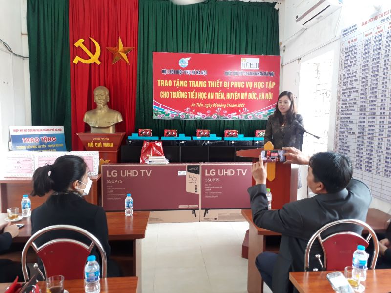 Trưởng ban Dân vận huyện Mỹ Đức gửi lời cảm ơn tới các đơn vị và nhà hảo tâm