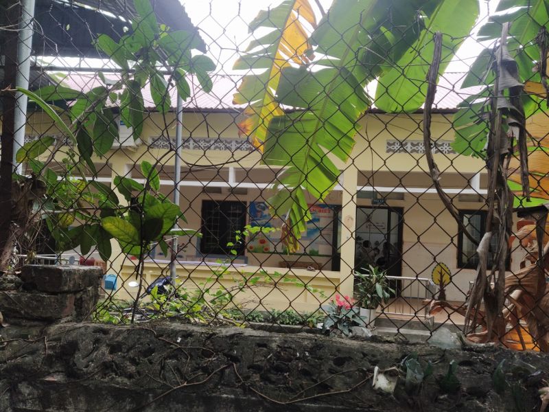 Trường mầm non hiện vẫn đang 