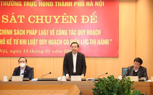 Chủ tịch UBND TP Hà Nội Chu Ngọc Anh phát biểu tại Hội nghị