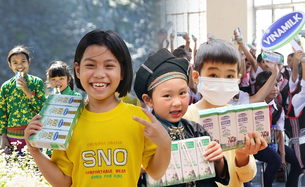 Vinamilk đặc biệt chú trọng đẩy mạnh các hoạt động hướng đến trẻ em như trao tặng sữa cho trẻ em khó khăn, góp Vaccine phòng Covid-19 cho trẻ em, hỗ trợ trẻ bị tác động bởi dịch