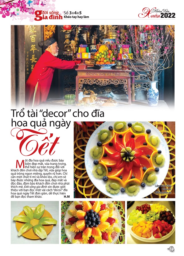 Trổ tài “decor” cho đĩa hoa quả ngày Tết - ảnh 1
