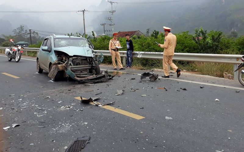 Hiện trường một vụ tai nạn giao thông