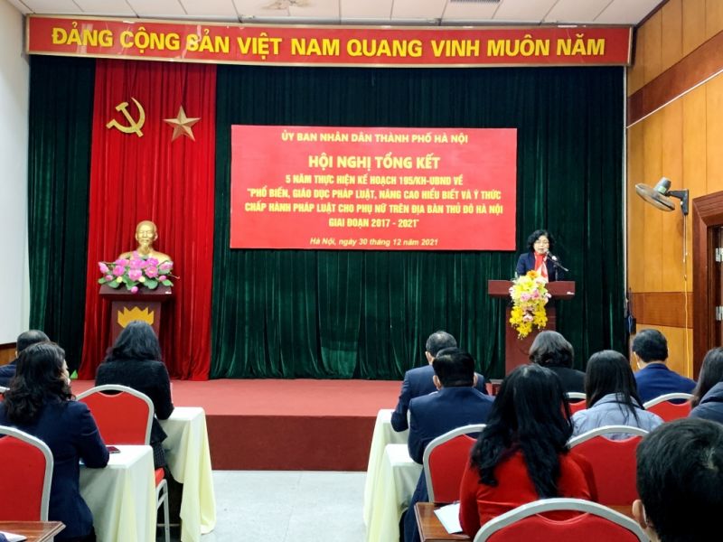 Hội nghị Tổng kết thực hiện Kế hoạch 195/KH-UBND về “Phổ biến, giáo dục pháp luật, nâng cao hiểu biết và ý thức chấp hành pháp luật cho phụ nữ giai đoạn 2017 – 2021”